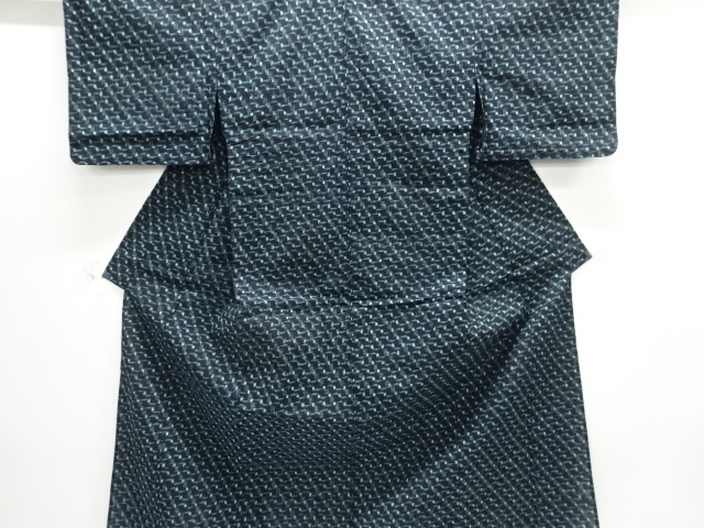 JAPANESE KIMONO / ANTIQUE COTTON BINGO KASURI HITOE KIMONO